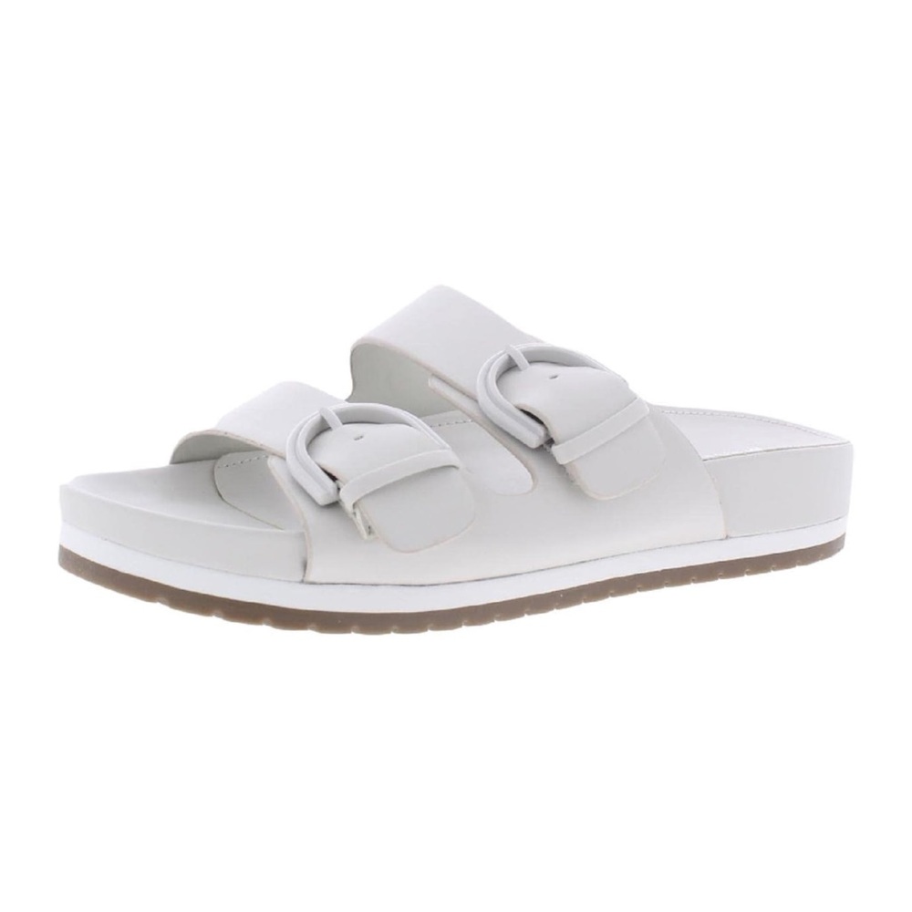 Marc Fisher Keena Slide White Adjustable Sandal Women Size 9